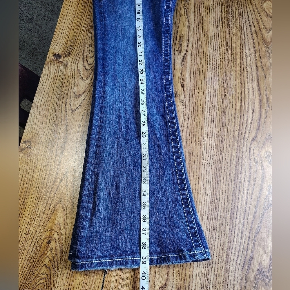Miss Me women's flare boot low rise Western medium Wash blue sz 29. - Picture 14 of 16